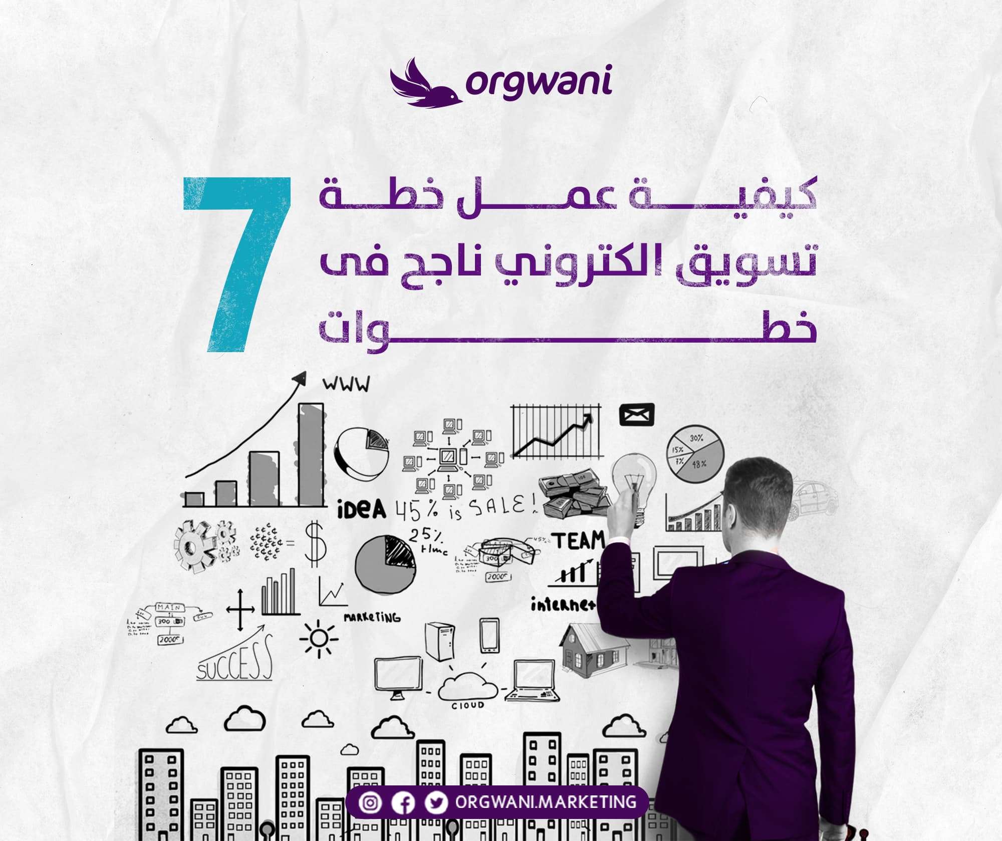 كيفية عمل خطة تسويق الكتروني ناجح في 7 خطوات شركة أرجواني