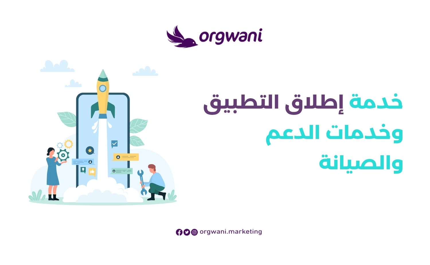 إطلاق التطبيق وخدمات الدعم والصيانة